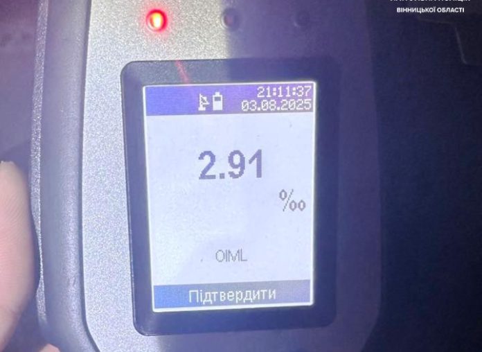 П’яні за кермом і без прав: у Вінниці патрульні викрили трьох водіїв-порушників