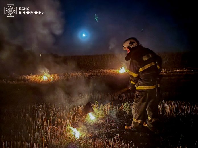У Вінницькій області за добу згоріло понад 8 гектарів сухостою