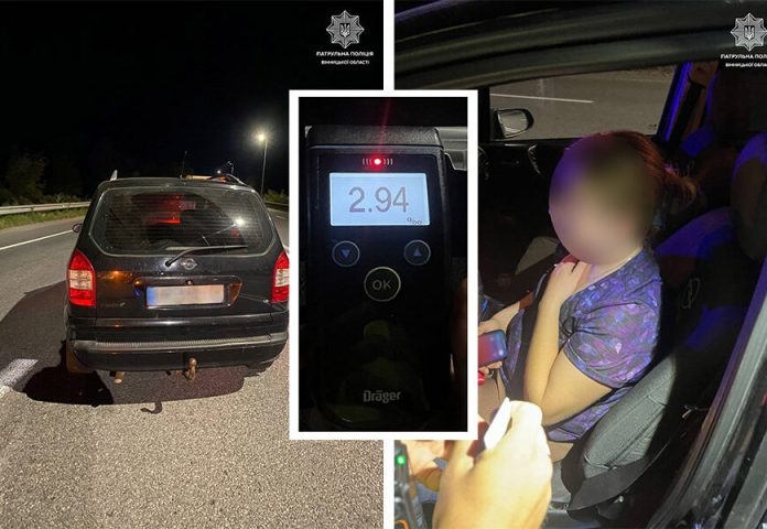 У Вінниці патрульні відібрали кермо у жінки з майже трьома проміле алкоголю