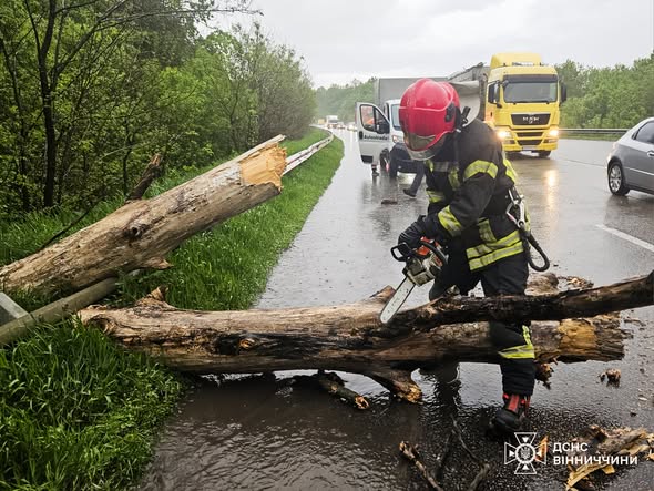 Негода на Вінниччині: рятувальники 15 разів виїжджали на ліквідацію наслідків
