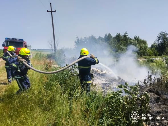 ДСНС Вінниччини ліквідували 7 пожеж за добу: займання фіксували в районах та у Вінниці