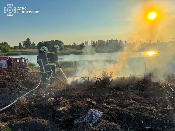 Вісім пожеж за добу охопили екосистеми Вінниччини: рятувальники закликають не провокувати займання
