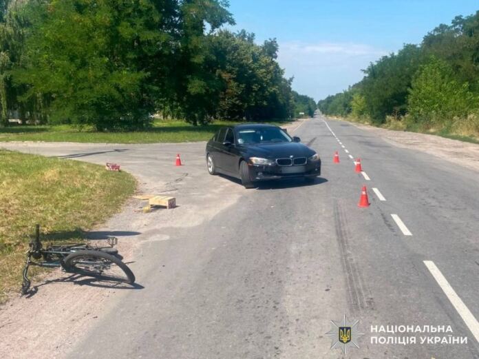 Велосипедист зіткнувся з BMW у Жмеринці: поліція розслідує аварію